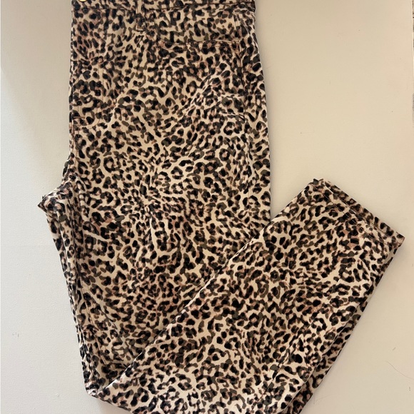 New 7 for all Mankind animal print skinny jeans size 14 - Picture 7 of 10